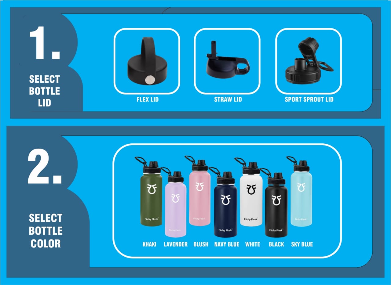 Fechy Stainless Steel insulated Drink Bottle - 1.2L